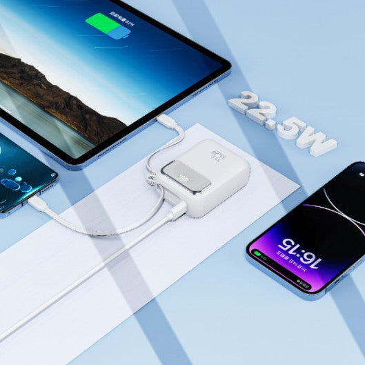 Compact power bank with multifunctional connection and digital charging display Stornfield
