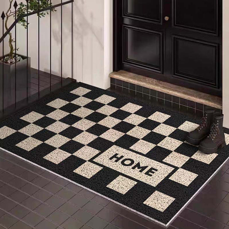 Decorative Checkered Entrance Mat