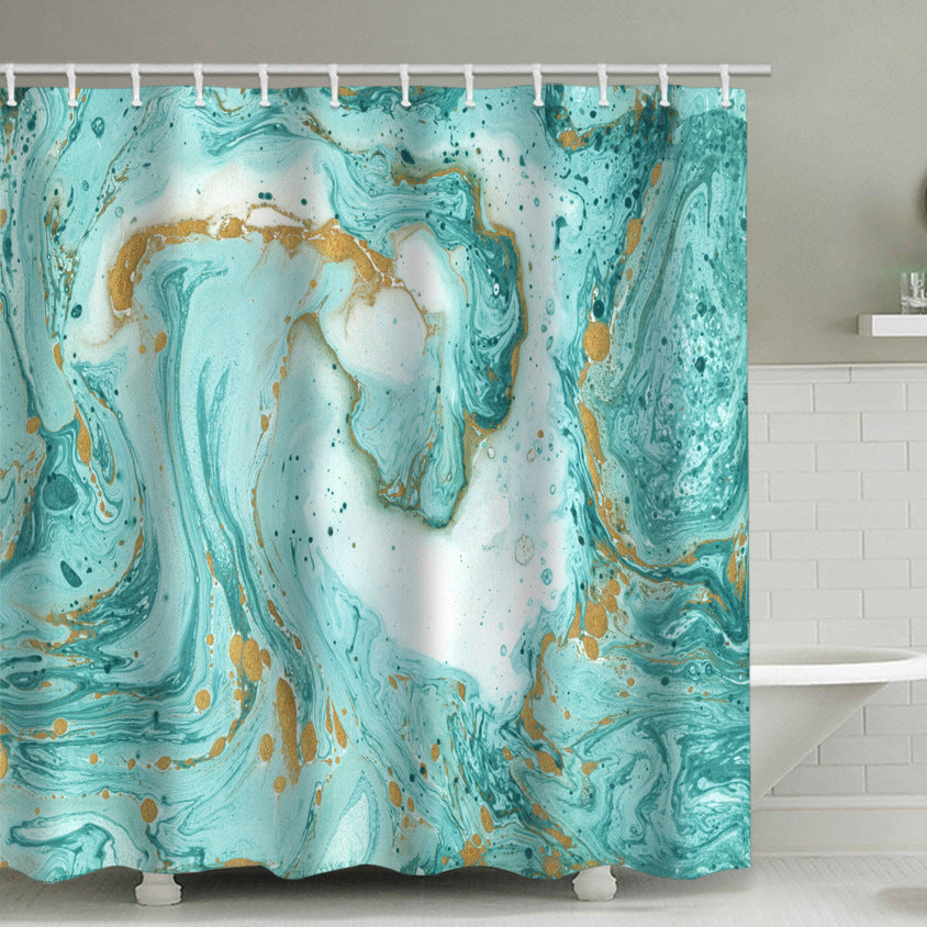 Artistic Marble Print Shower Curtain Stornfield