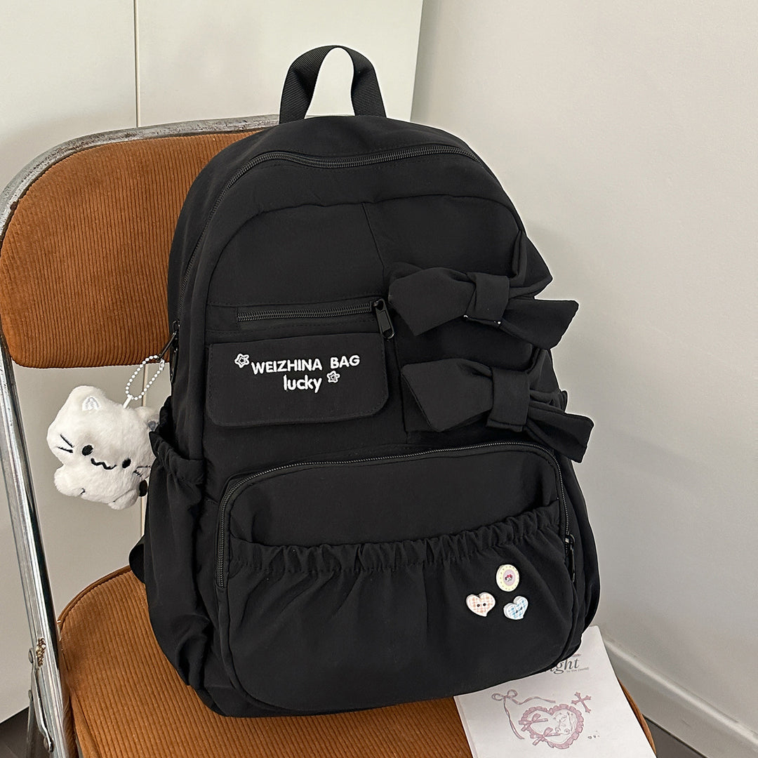 Stylish Bow-Accented Backpack Stornfield