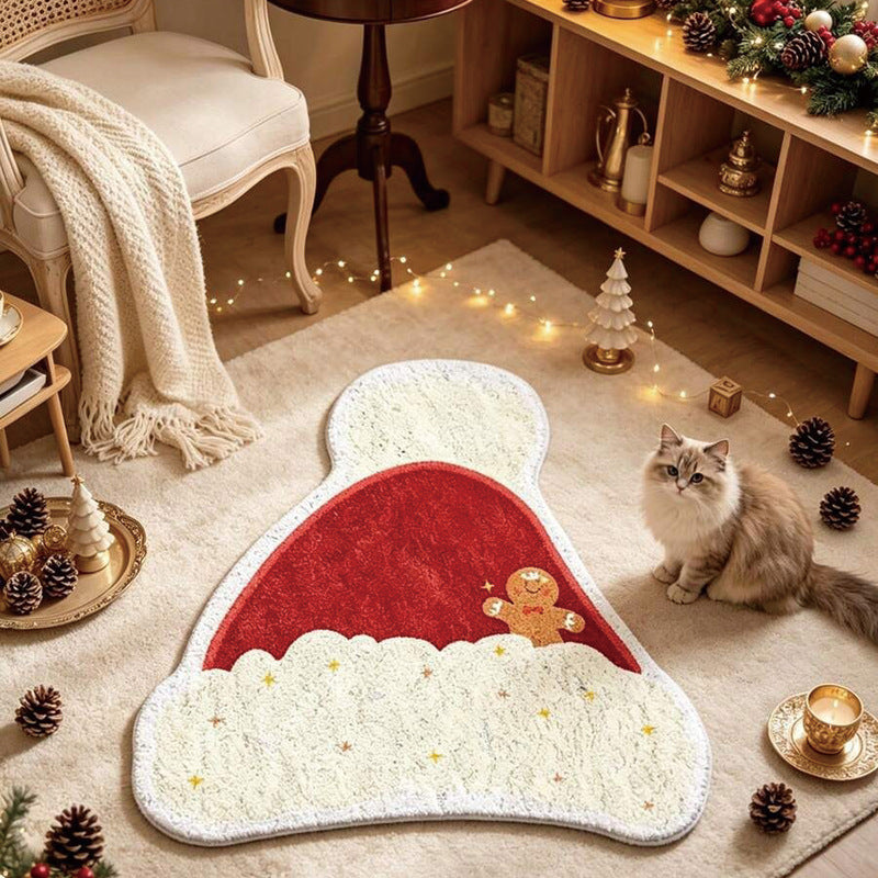 Festively Themed Decorative Round Area Rug
