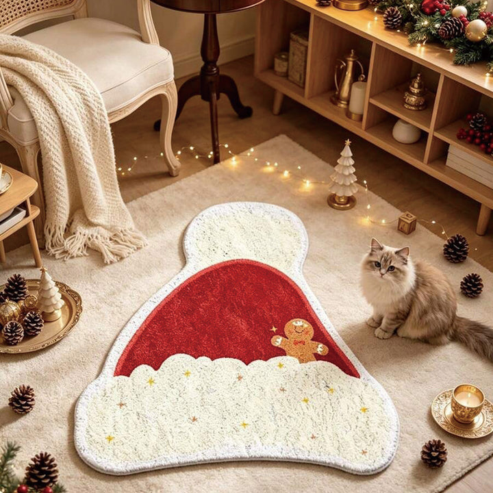 Festively Themed Decorative Round Area Rug