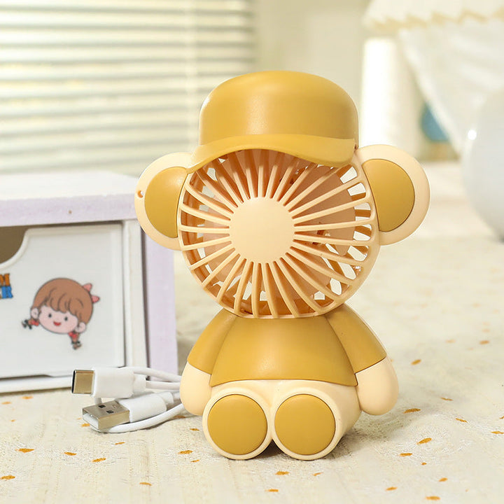 Ladies Portable Handheld Fan in Cute Monkey Design Stornfield