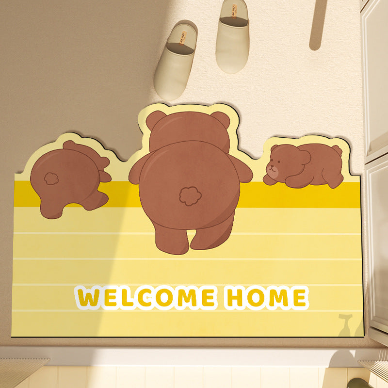 Panda-Themed Welcome Mat