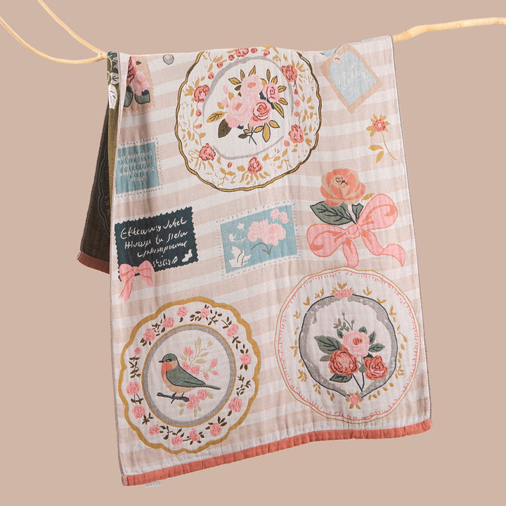 Women's throw blanket with enchanting landscape motif Stornfield