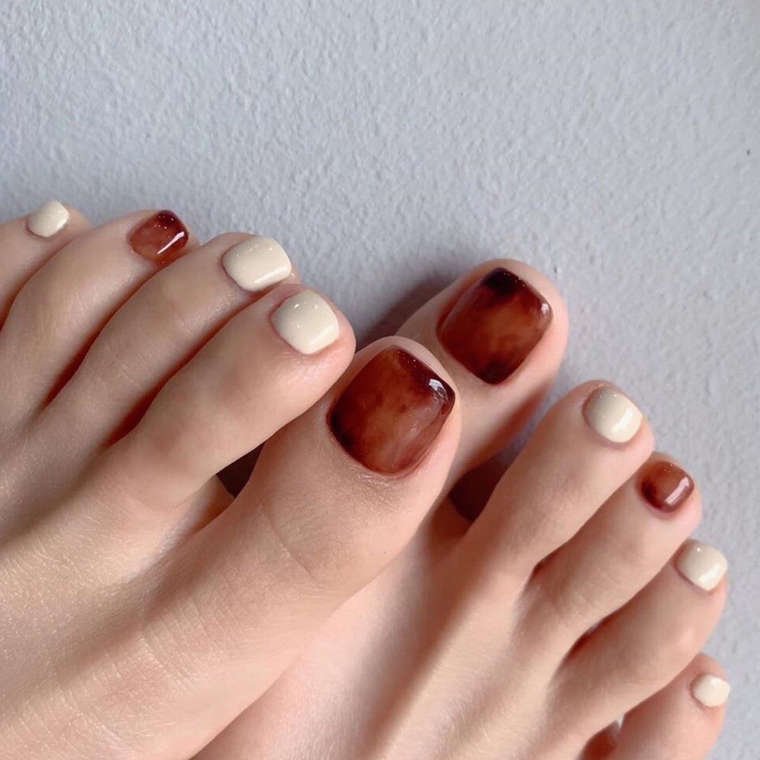 Artful toenail design with rich color gradients Stornfield