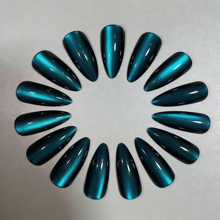 Chic Glossy Almond-Shaped Nail Extensions Stornfield