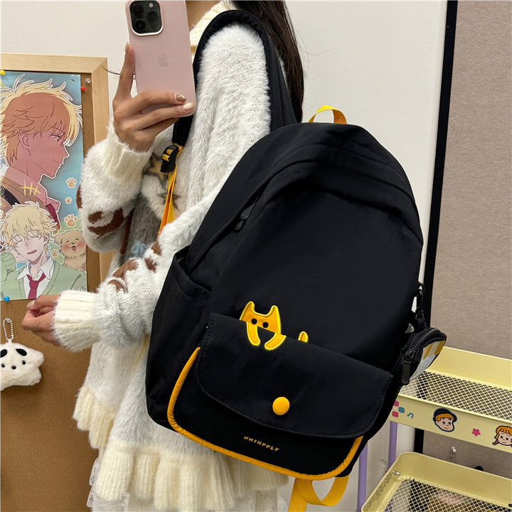 Playful backpack with cat design and versatile compartments Stornfield