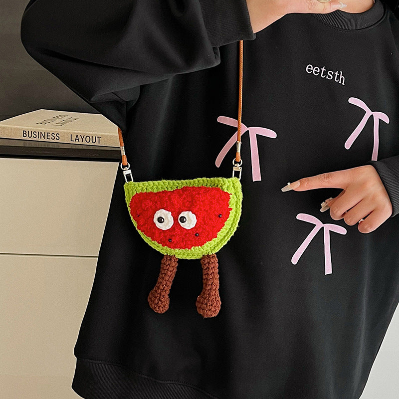 Cute Avocado Character Crossbody Bag