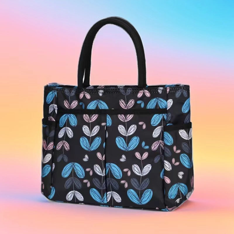 Multi-Pocket Candy Print Tote Bag Stornfield