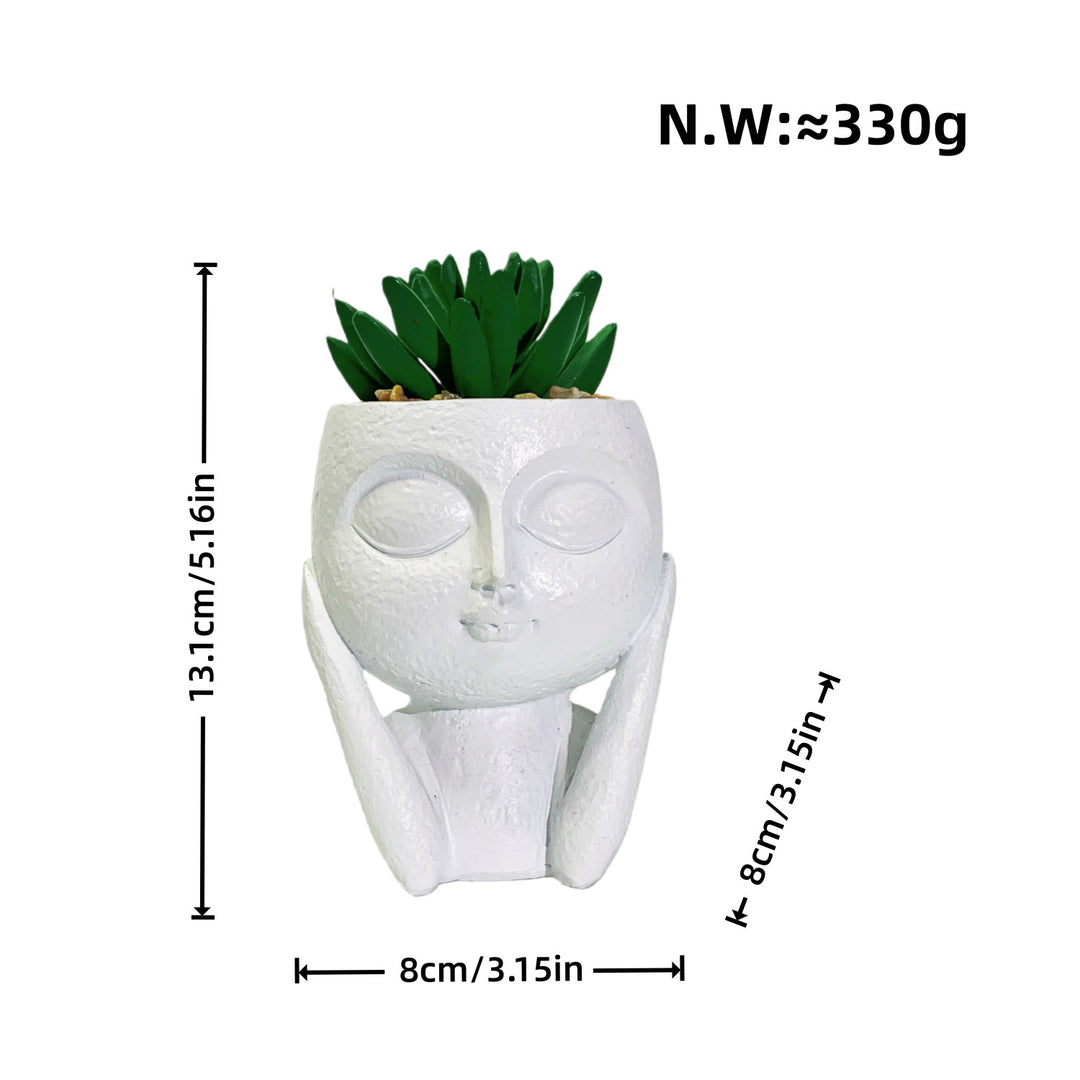 Plant pot with face motif Stornfield