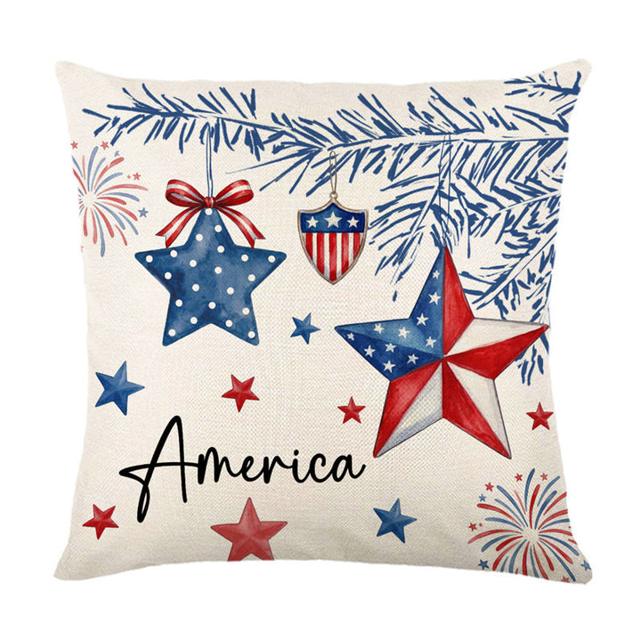 Festive Gnome and Star Decorative Throw Pillow