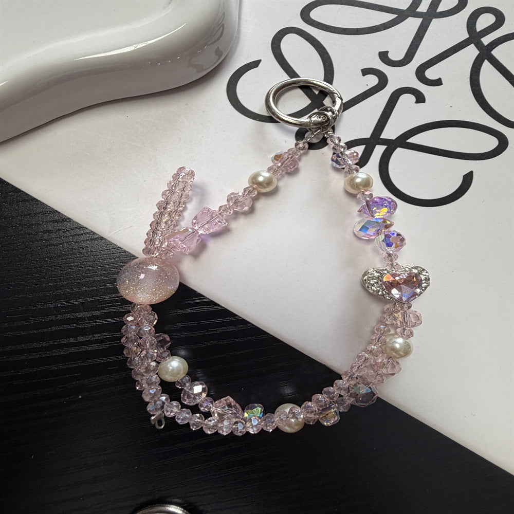 Beaded Heart Charm Keychain Stornfield