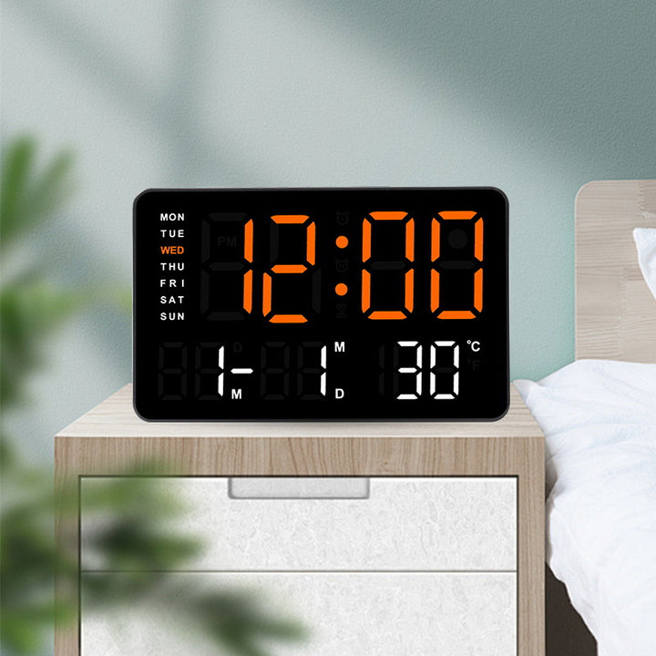 Digital Wall Clock with Temperature and Date Display Stornfield