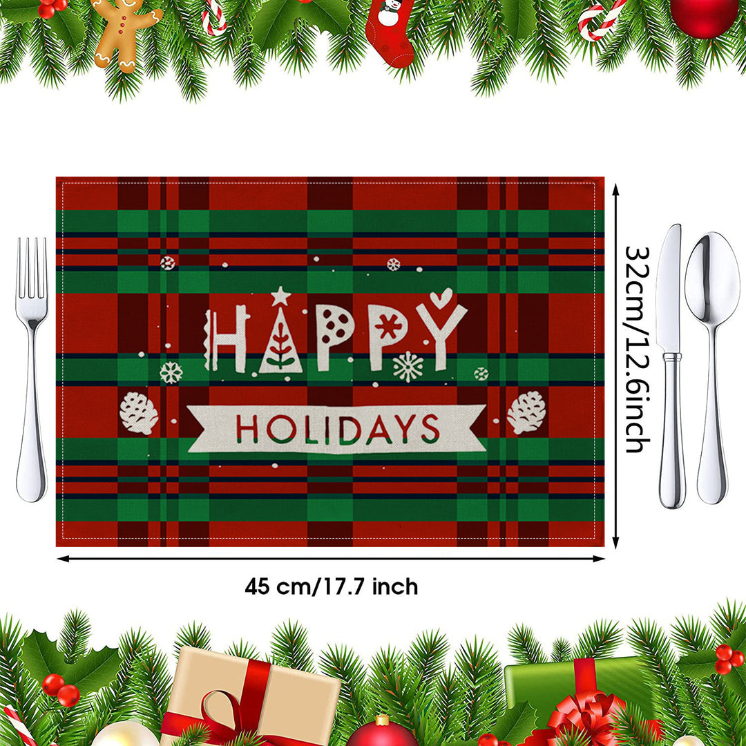 Festive Christmas-Themed Table Placemats