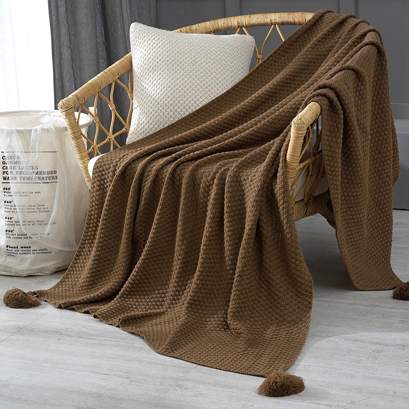 Ladies Elegant Waffle Structure Blanket Stornfield