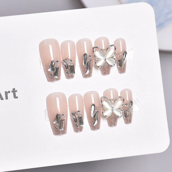 Glamorous Heart-Themed Press-On Nail Set Stornfield