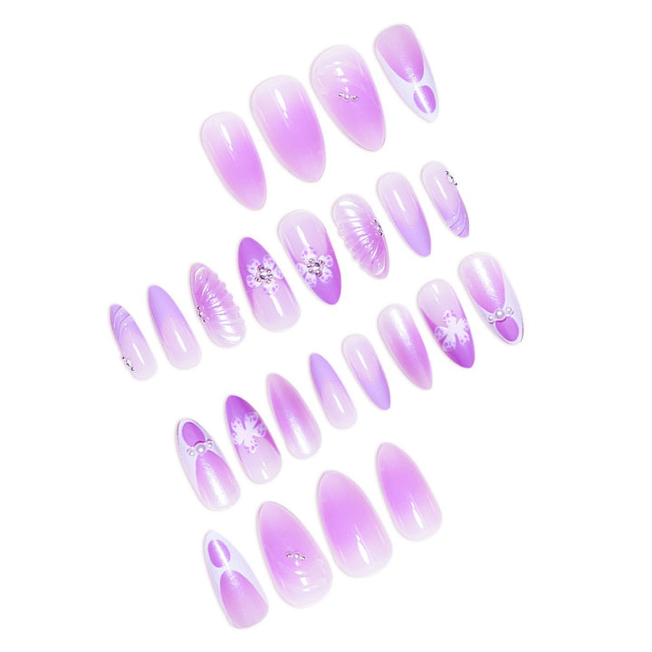 Artistic Floral Fantasy Press-On Nail Extensions Stornfield
