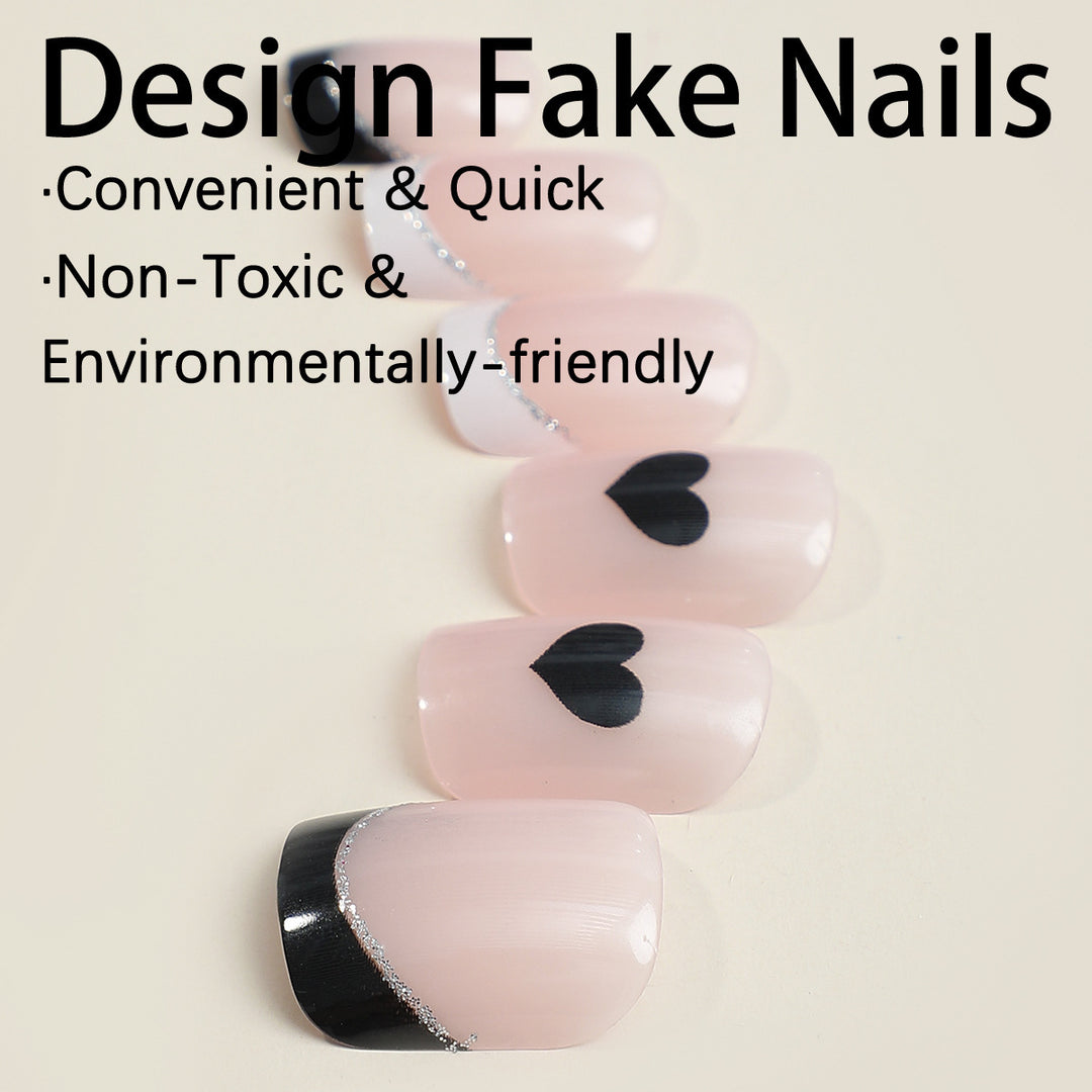 Creative Nail Art Set with Cute Heart Design Stornfield
