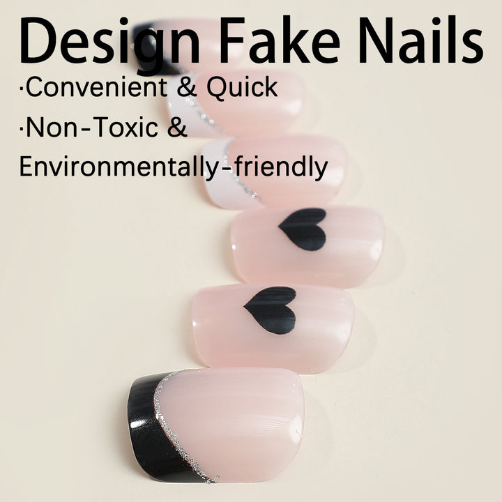 Creative Nail Art Set with Cute Heart Design Stornfield