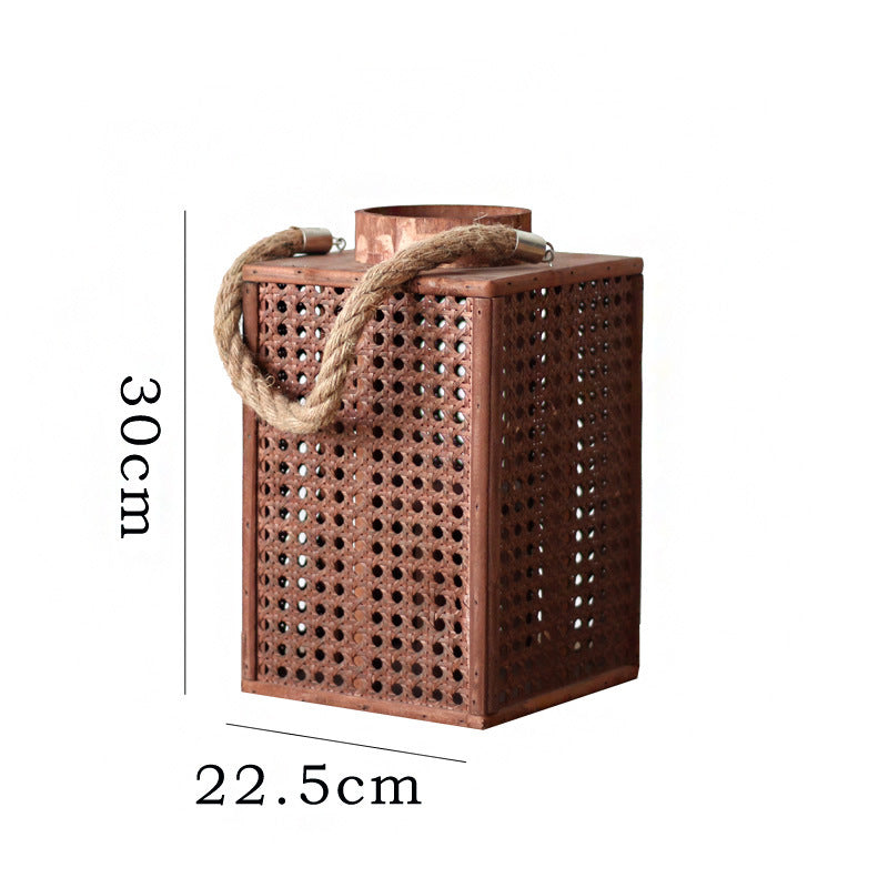 Decorative lantern holder made of natural material Stornfield