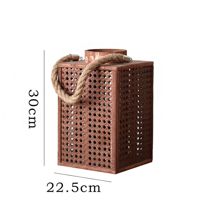 Decorative lantern holder made of natural material Stornfield
