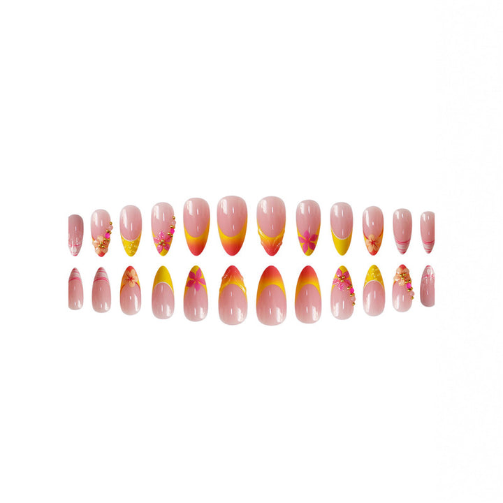 3D Floral Accent Press-On Nail Art Set Stornfield