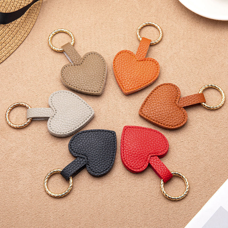 Heart-Shaped Leather Keychain Stornfield