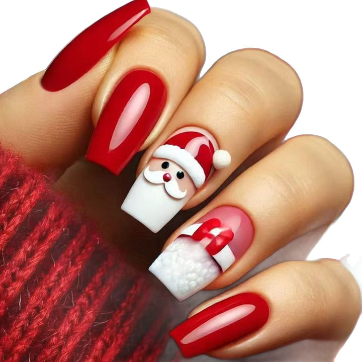 Festive artificial nails with Christmas motifs Stornfield