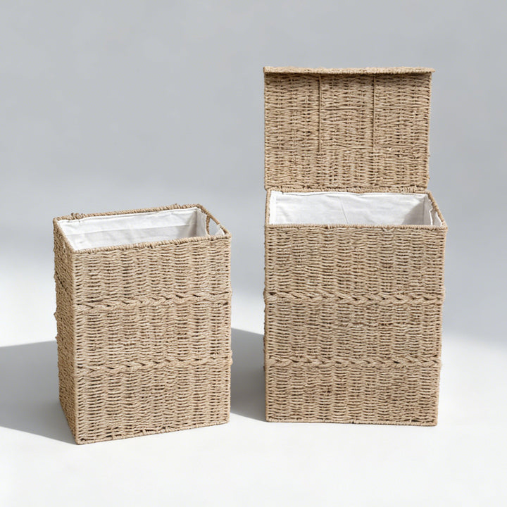 High-quality laundry basket with lid and handles Stornfield