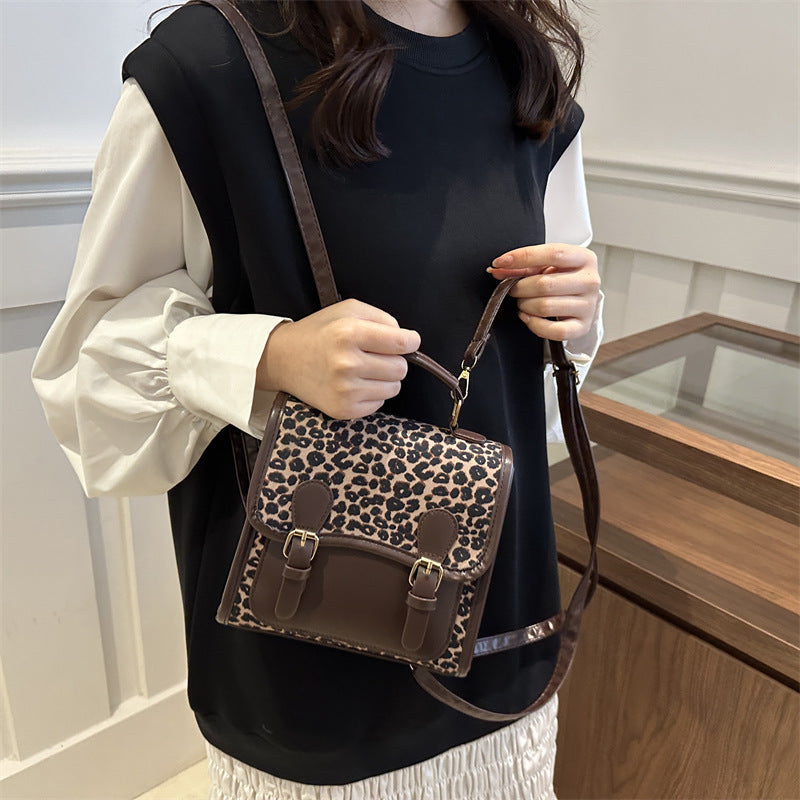 Chic Leopard Print Satchel Crossbody Bag Stornfield