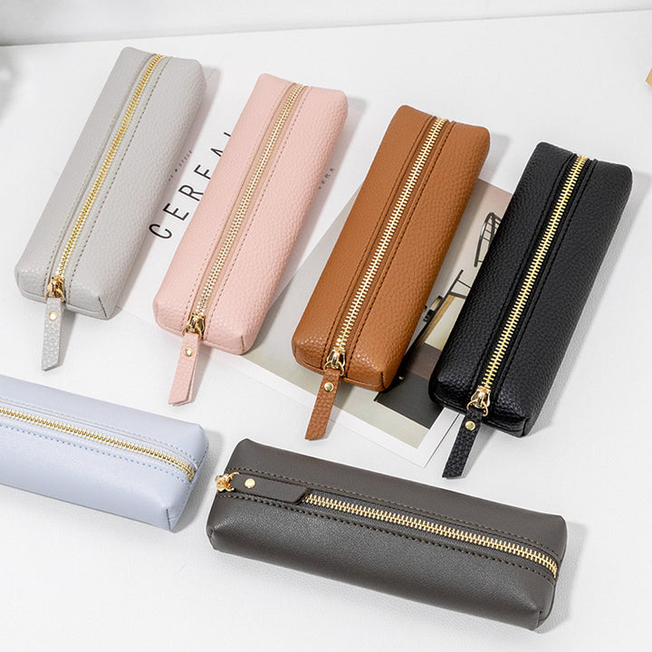 Premium Leather Zippered Pencil Case Stornfield