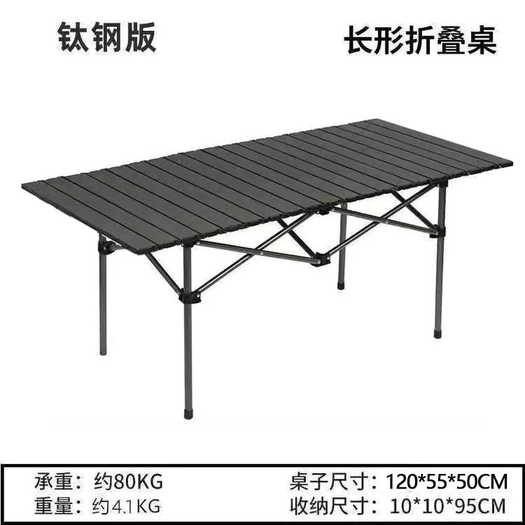 Foldable Camping Table With Stable Wooden Surface Stornfield