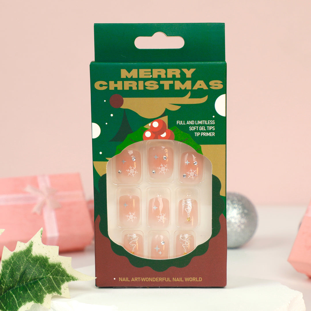 Artful Nail Extensions with Christmas Design Stornfield