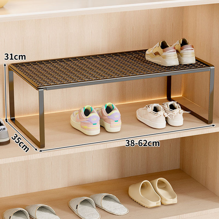 Adjustable Expandable Metal Shoe Shelf Organizer