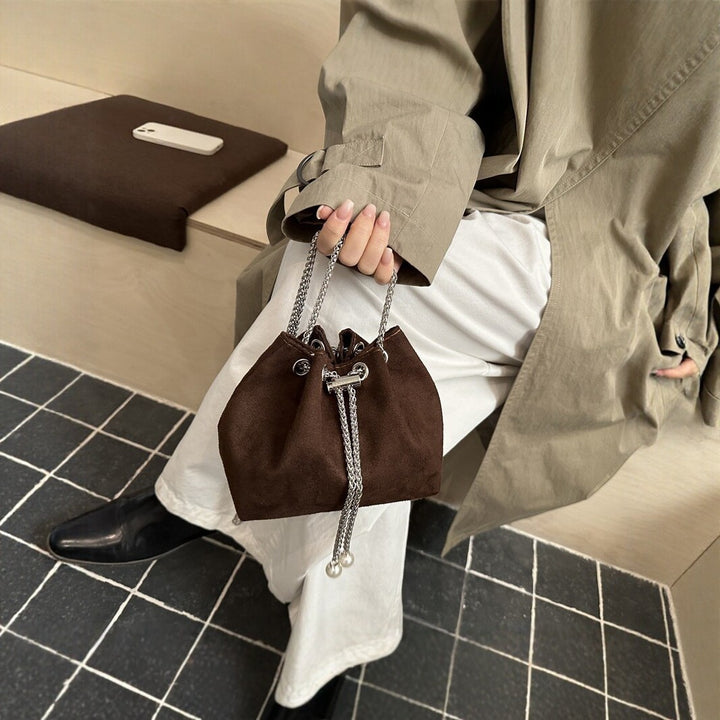 Stylish Drawstring Chain Bag