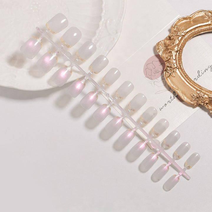 Elegant Glitter Tip Press-On Nail Set Stornfield