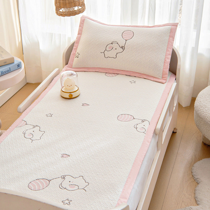 Breathable summer mattress topper for children with pillow