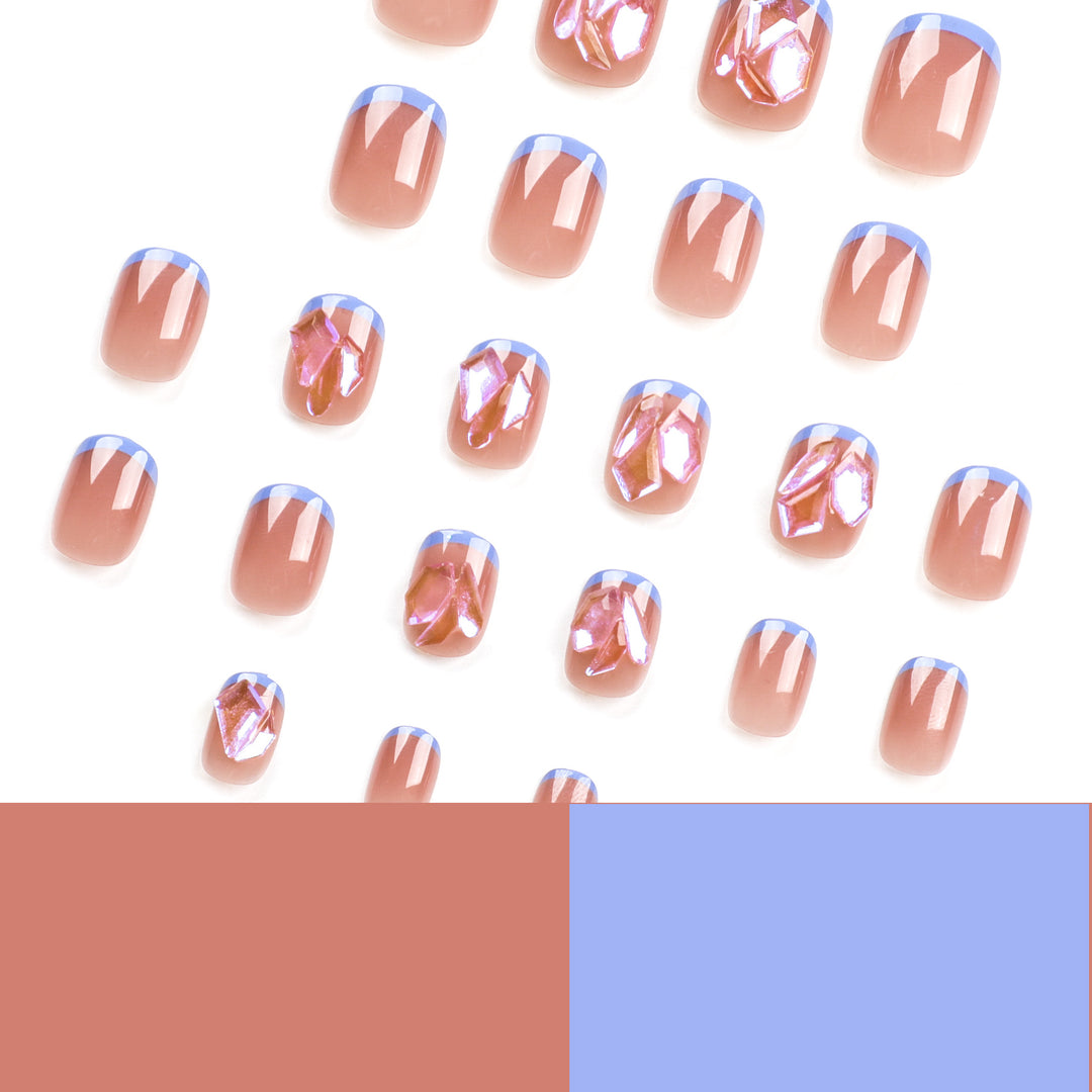 Nail art with glitter and 3D design Stornfield
