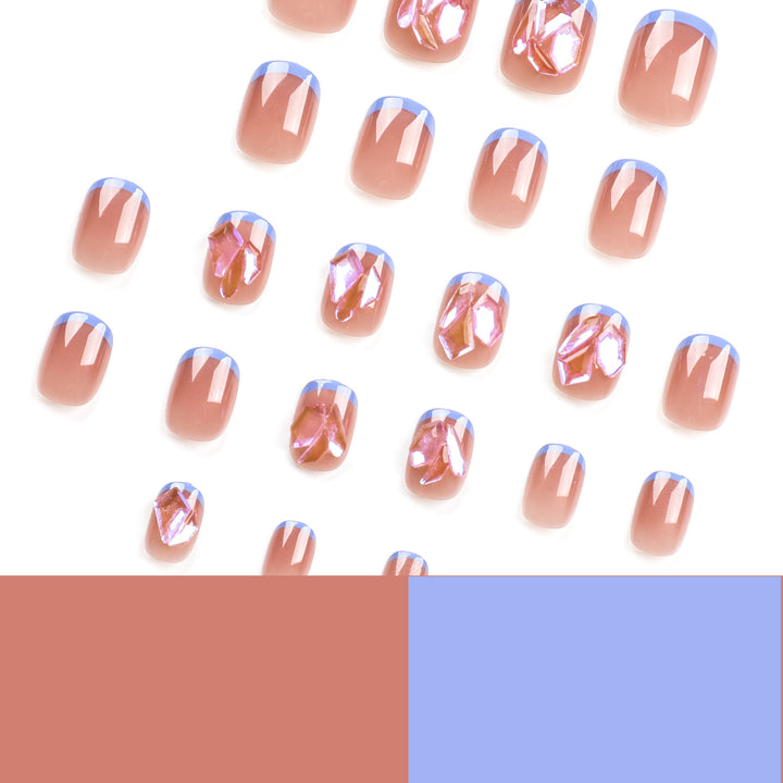 Nail art with glitter and 3D design Stornfield