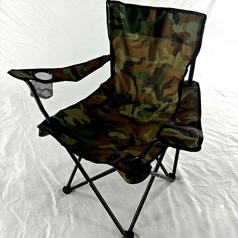 Folding chair with cup holder and reinforced armrests Stornfield