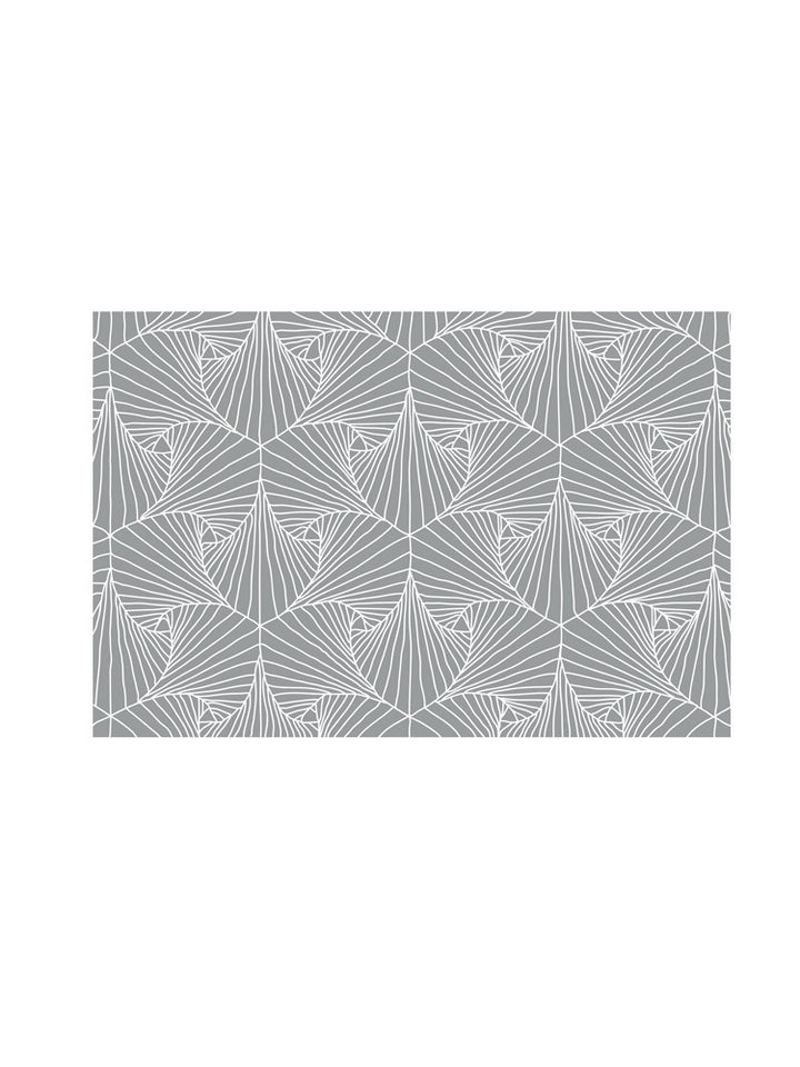 Washable tablecloth with circular retro print and PVC coating
