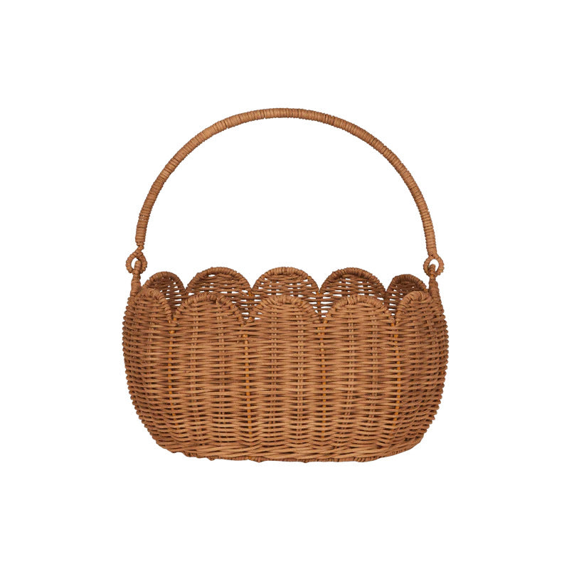 Scalloped Edge Woven Storage Basket Stornfield