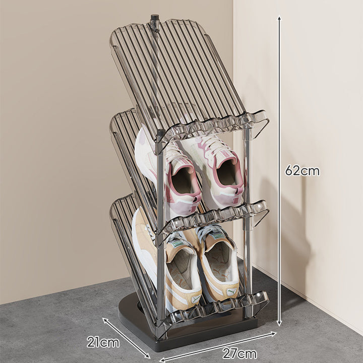 Dual-Tier Adjustable Angled Shoe Organizer