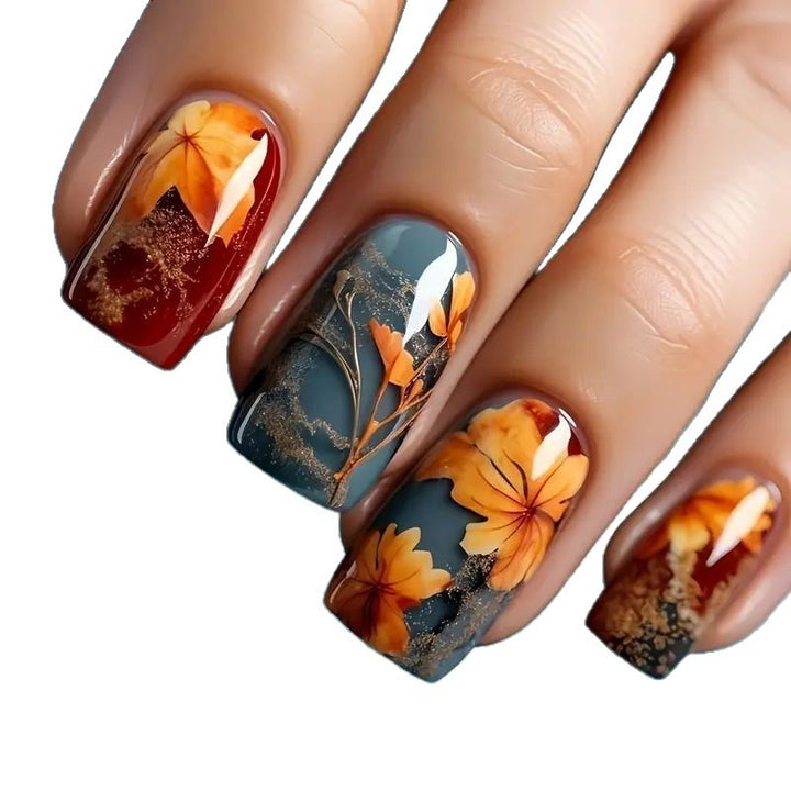 Floral Theme Acrylic Nail Art Stornfield