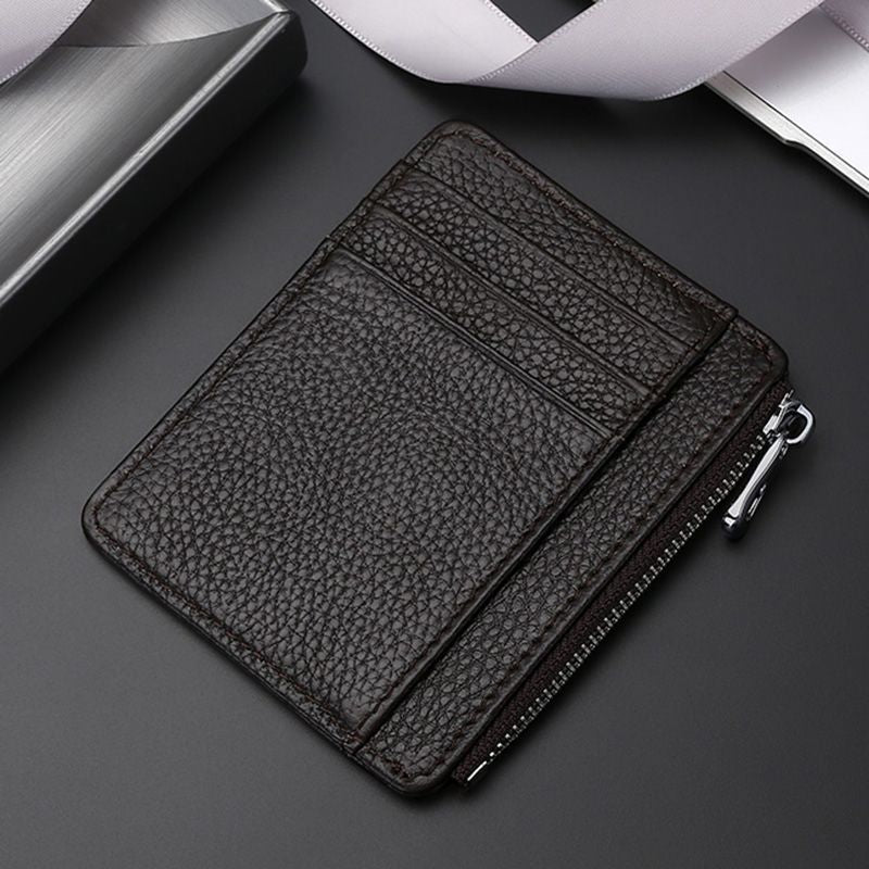 Premium Leather Zip-Around Card Case Stornfield