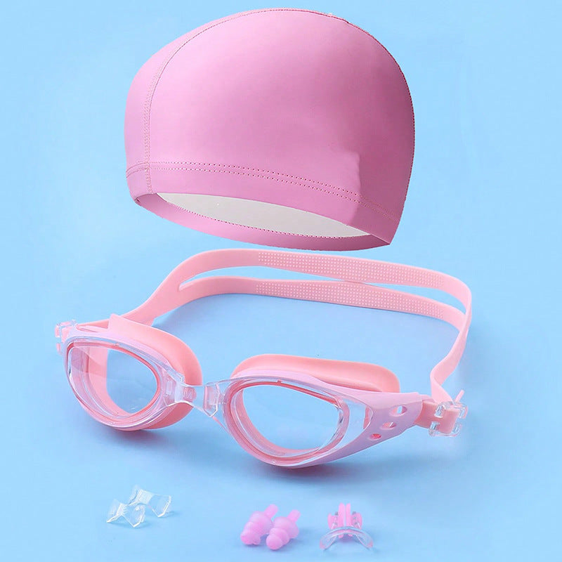 Goggles set with ergonomic swim cap and earplugs Stornfield