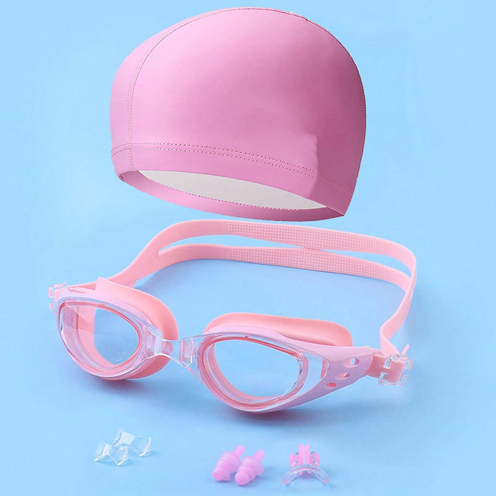 Goggles set with ergonomic swim cap and earplugs Stornfield