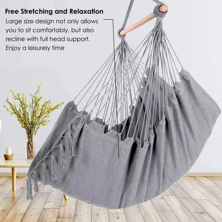 Hanging chair with pocket and cushion Stornfield