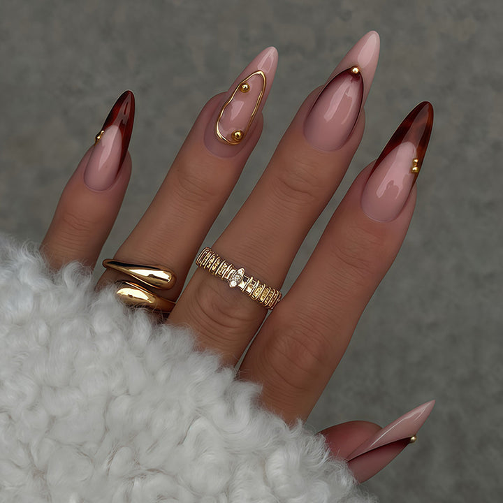 Elegant Sculpted Stiletto Press-On Nails Stornfield